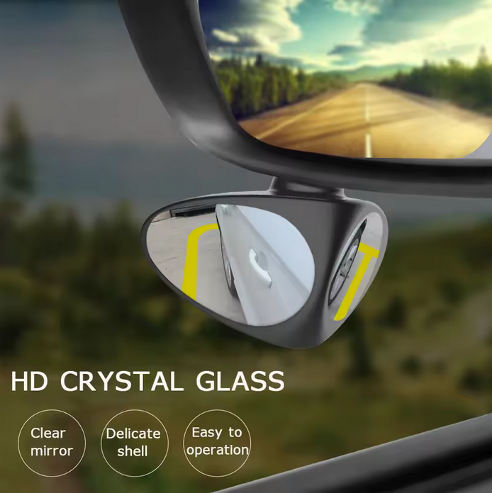2 in 1 Car Convex mirror & Blind Spot Mirror Wide Angle Mirror