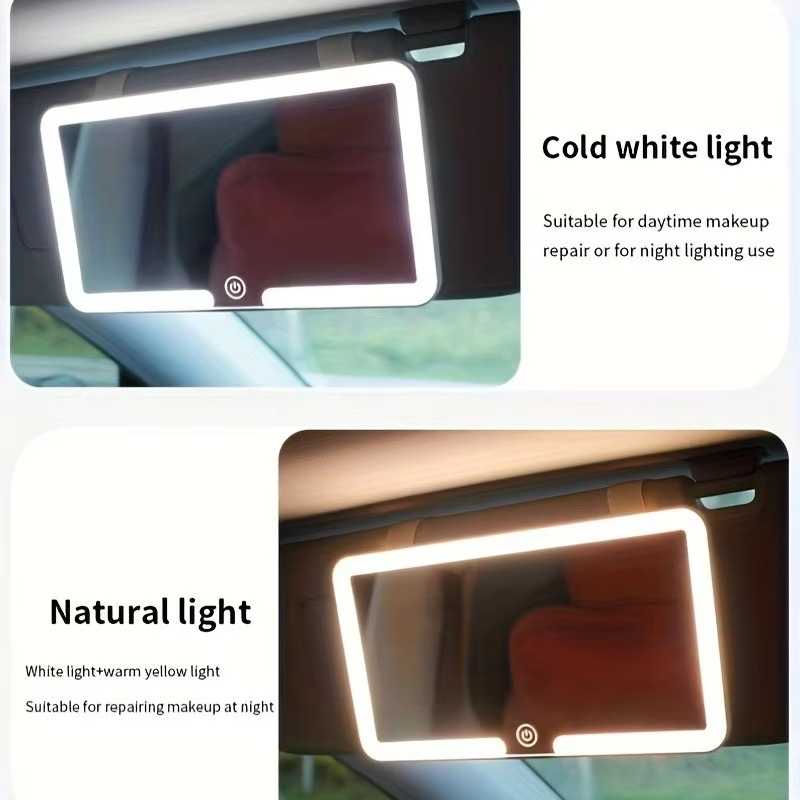 Car Makeup Vanity Mirror With Led